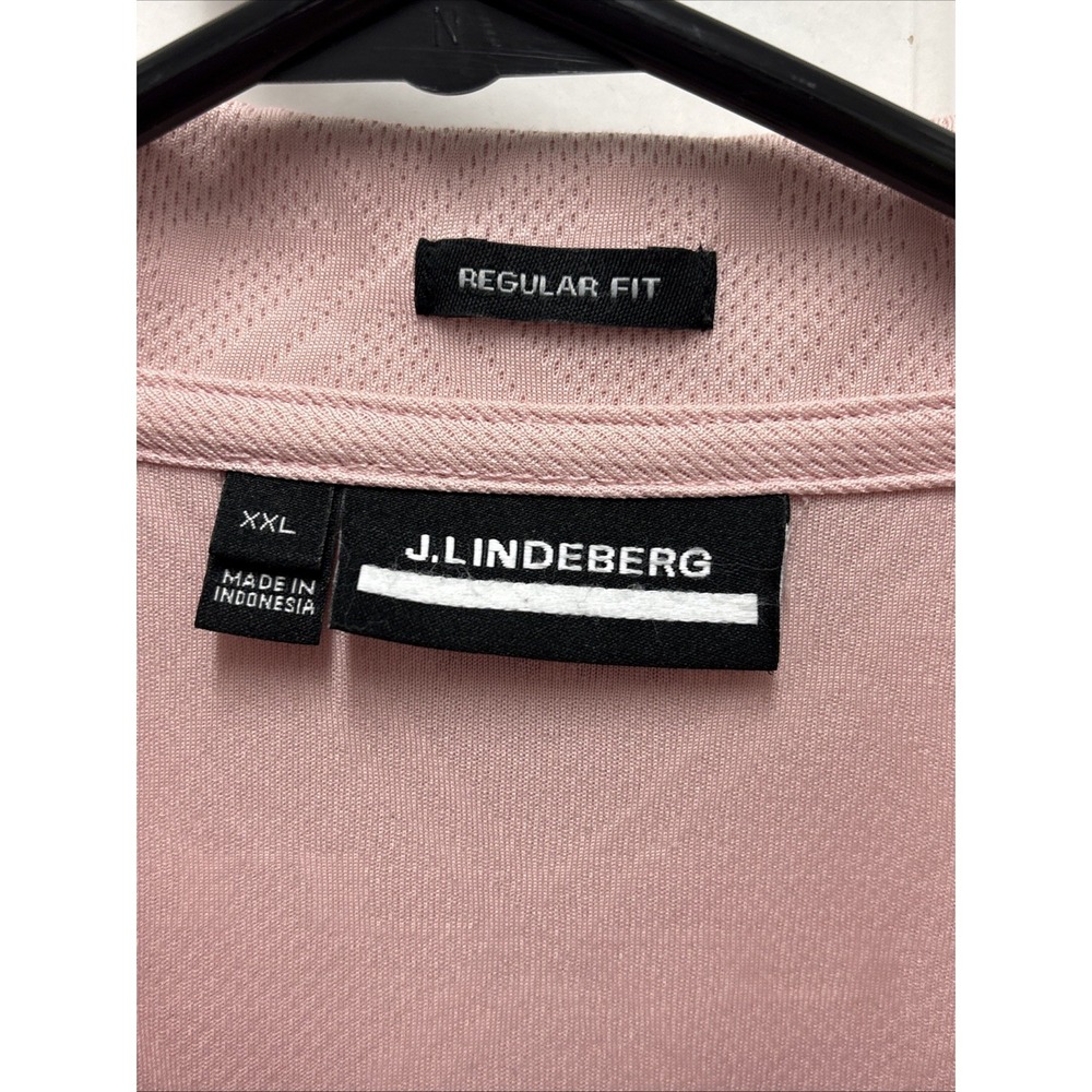 J.Lindeberg Duff Regular Fit Pink Polo Shirt - Size XXL - Picture 2 of 8